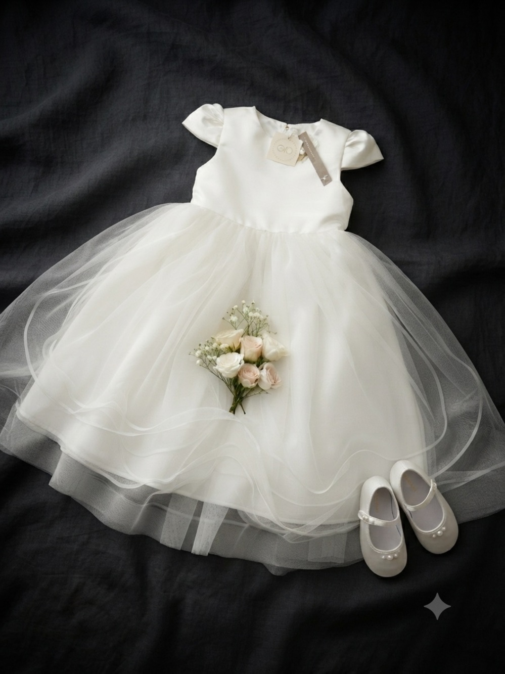 Anthropologie Ivory Satin Dress with GIO Tag